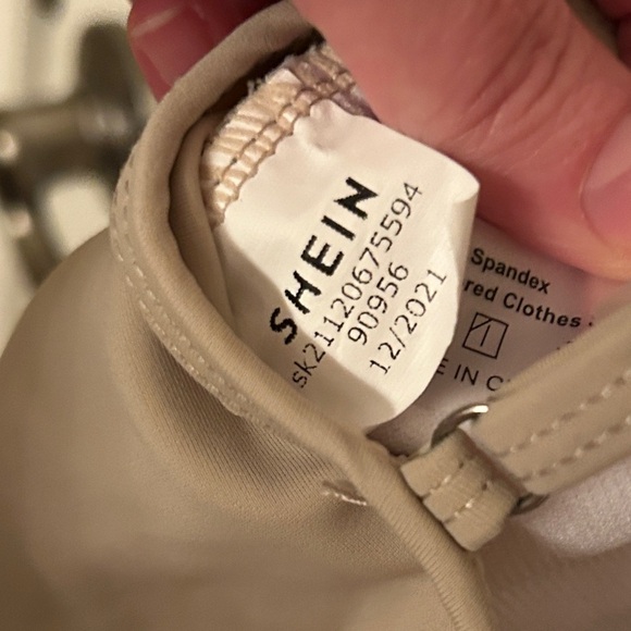 SHEIN Beige Spaghetti Strap Bathing Suit - Picture 4 of 5